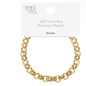 Gold Chain Charm Bracelet